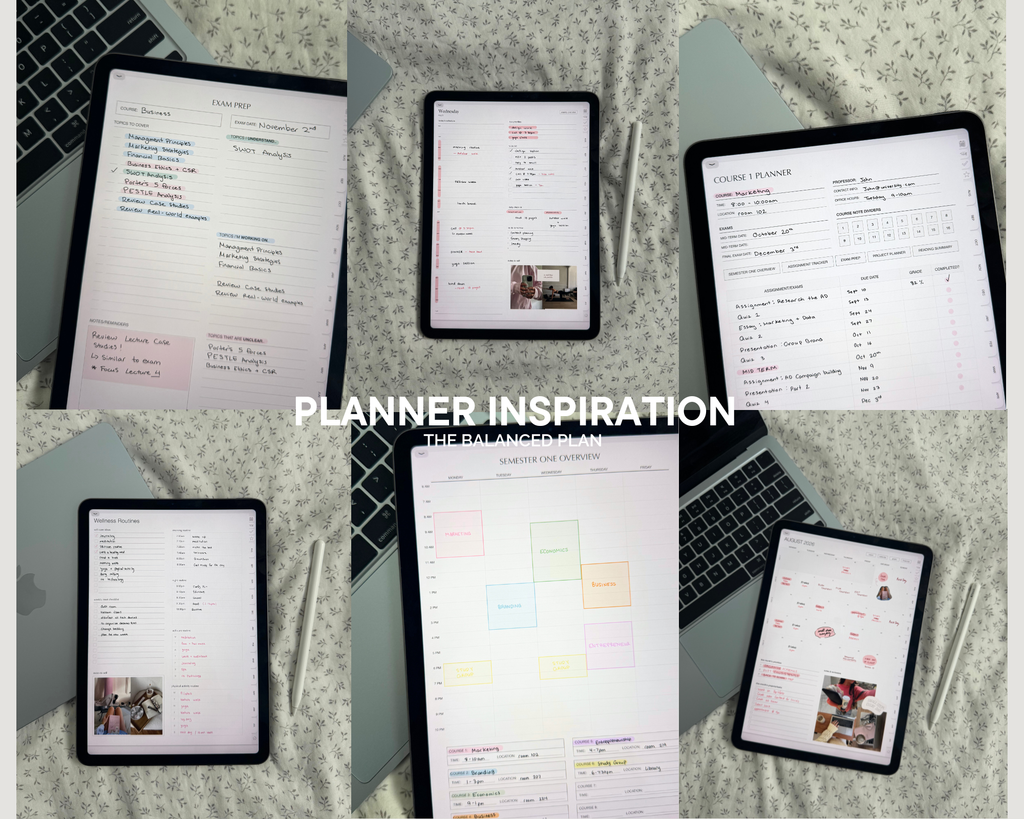 BUNDLE | Undated iPad Academic Planner + Desktop Wallpaper Organizer