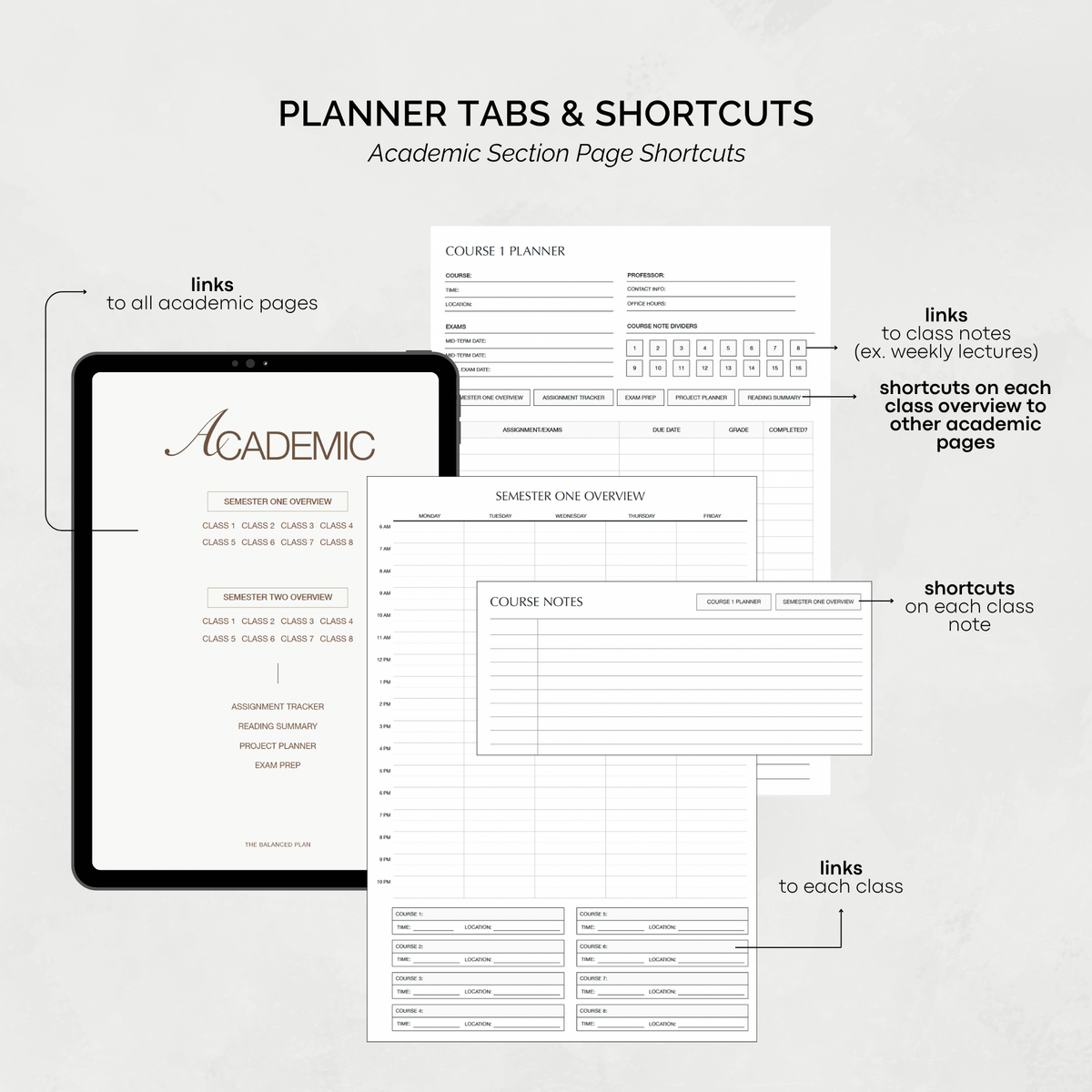 BUNDLE | 2026-2027 iPad Academic Planner + Desktop Wallpaper Organizer