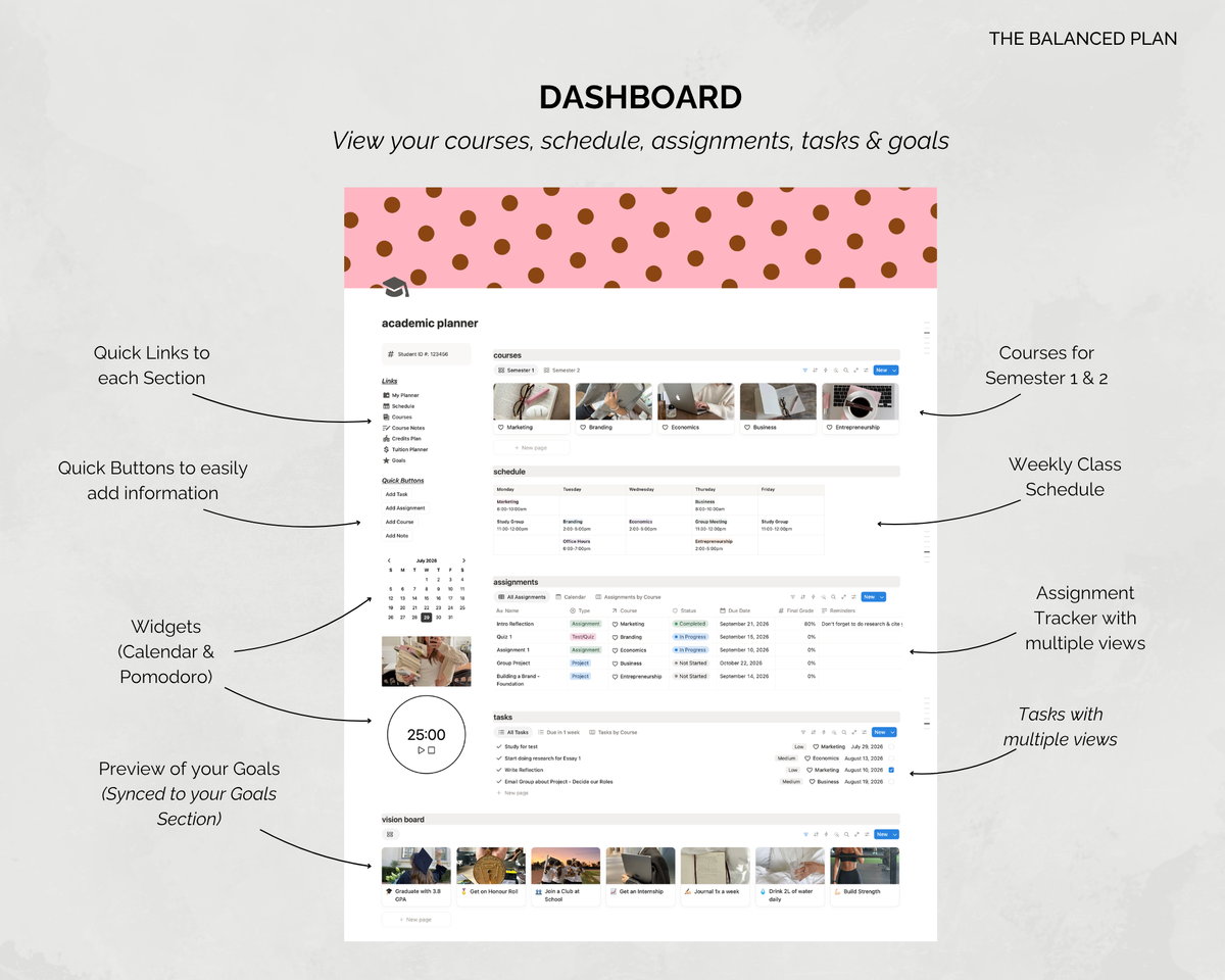 Notion Student Planner