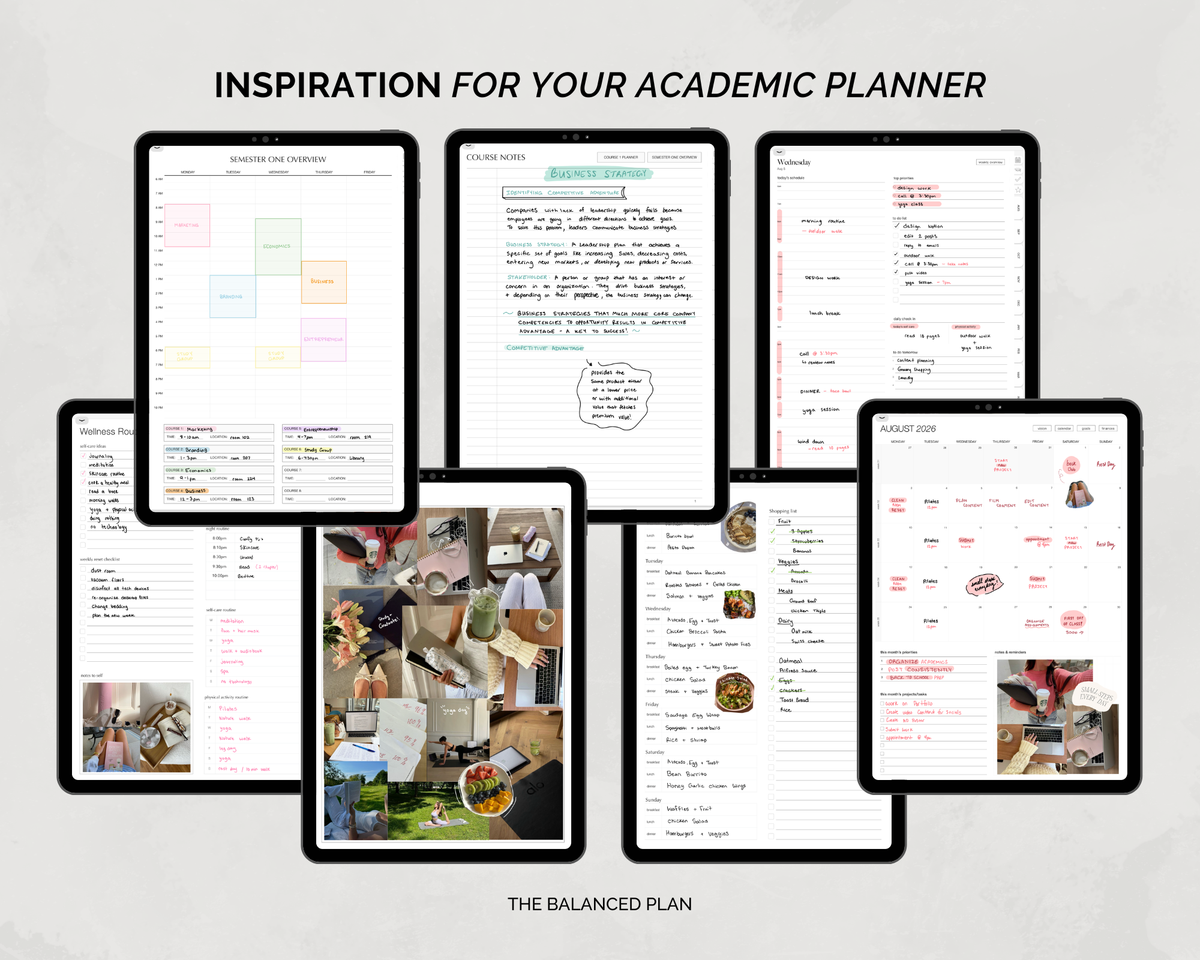 Undated Academic Planner