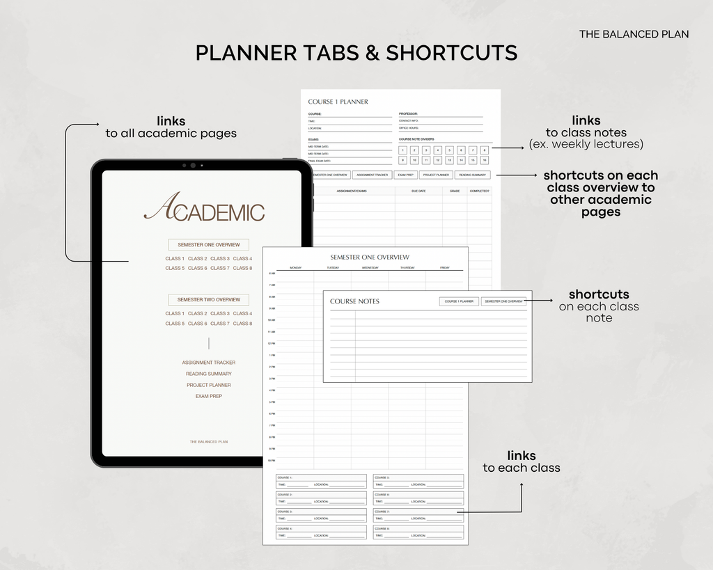 Undated Academic Planner
