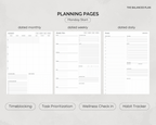 BUNDLE | Undated iPad Academic Planner + Desktop Wallpaper Organizer