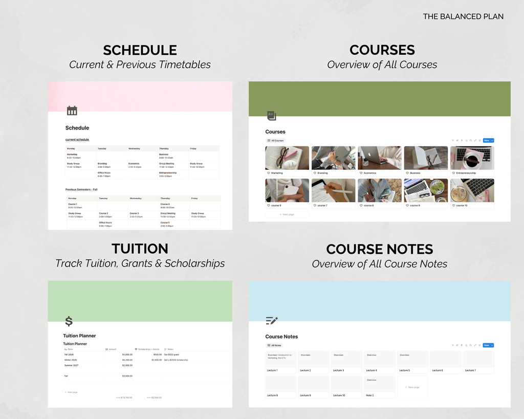 Notion Student Planner