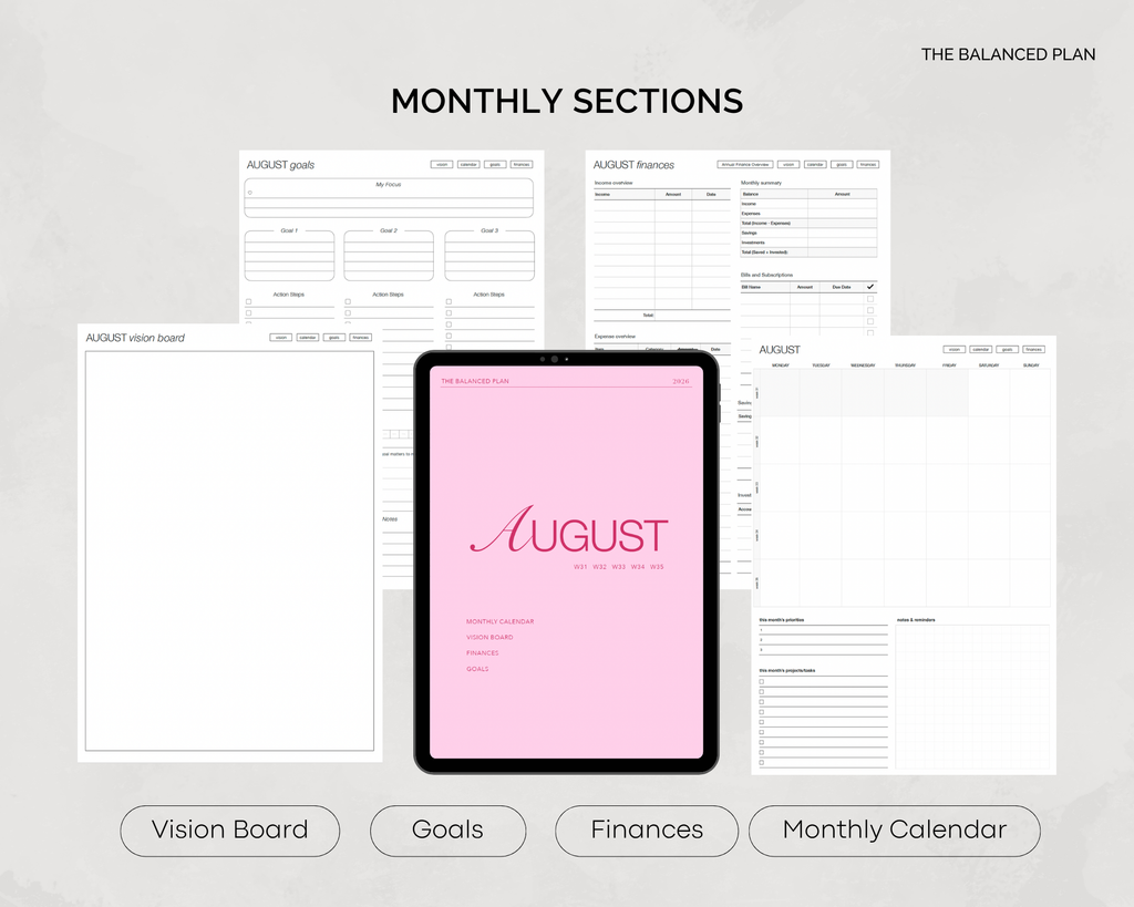 Undated Academic Planner