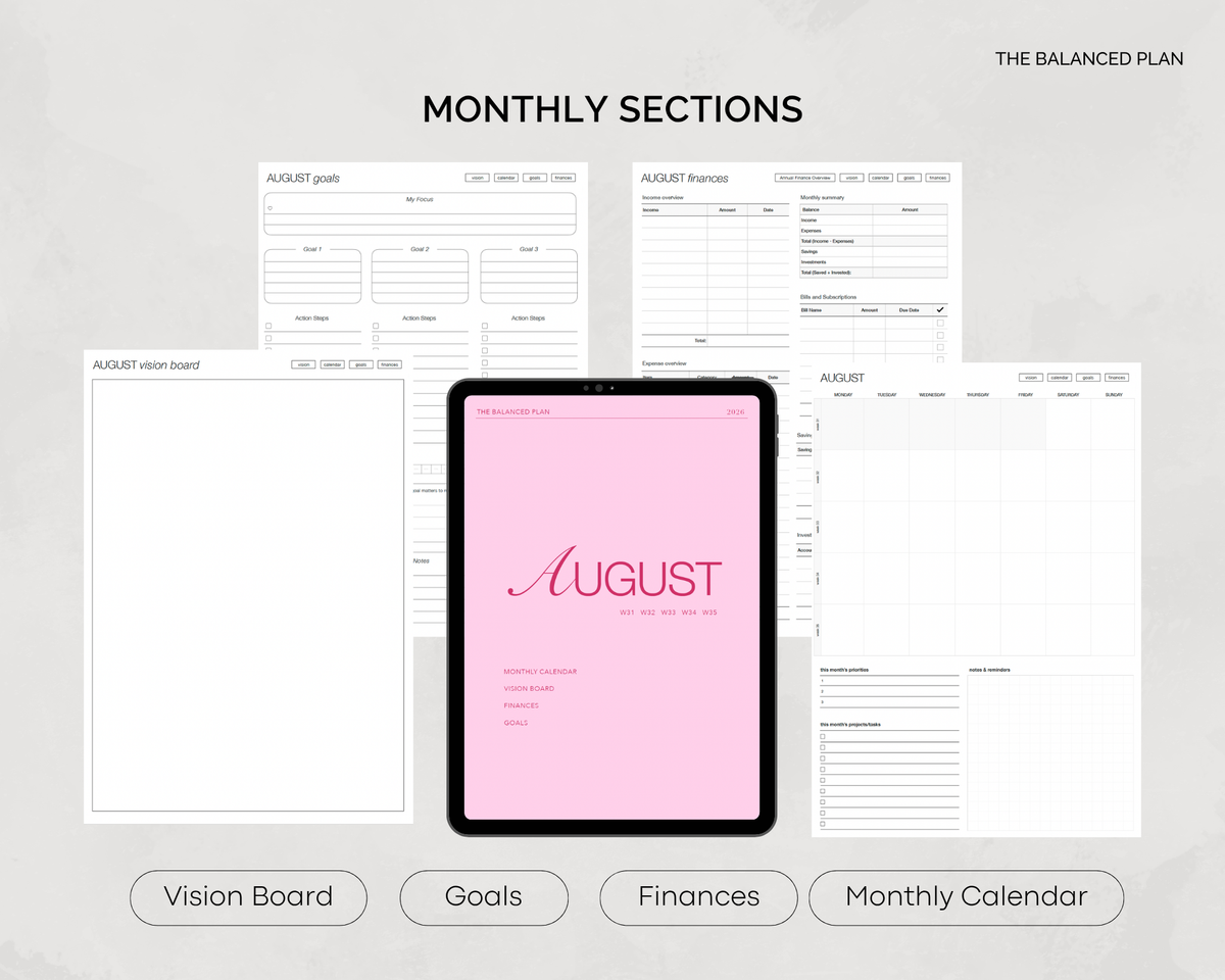 Undated Academic Planner