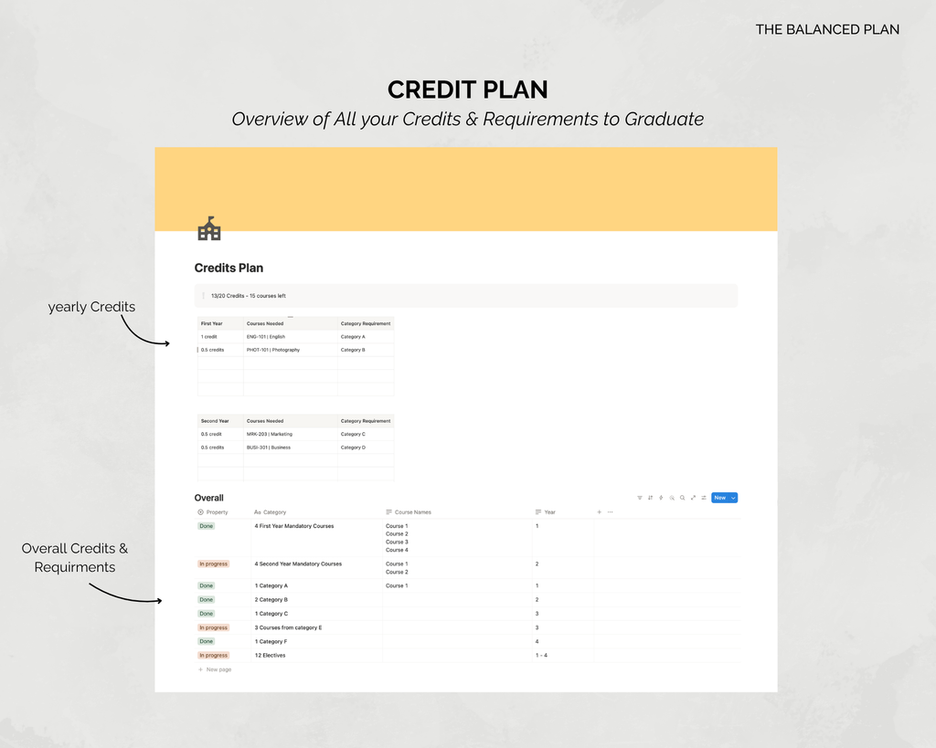 Notion Student Planner