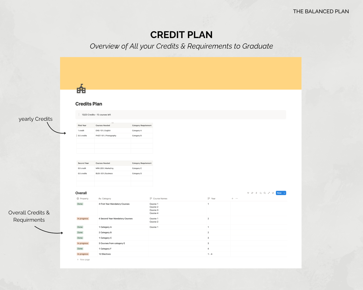 Notion Student Planner