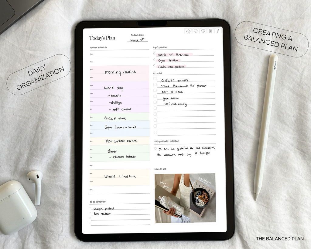 iPad Daily Planner
