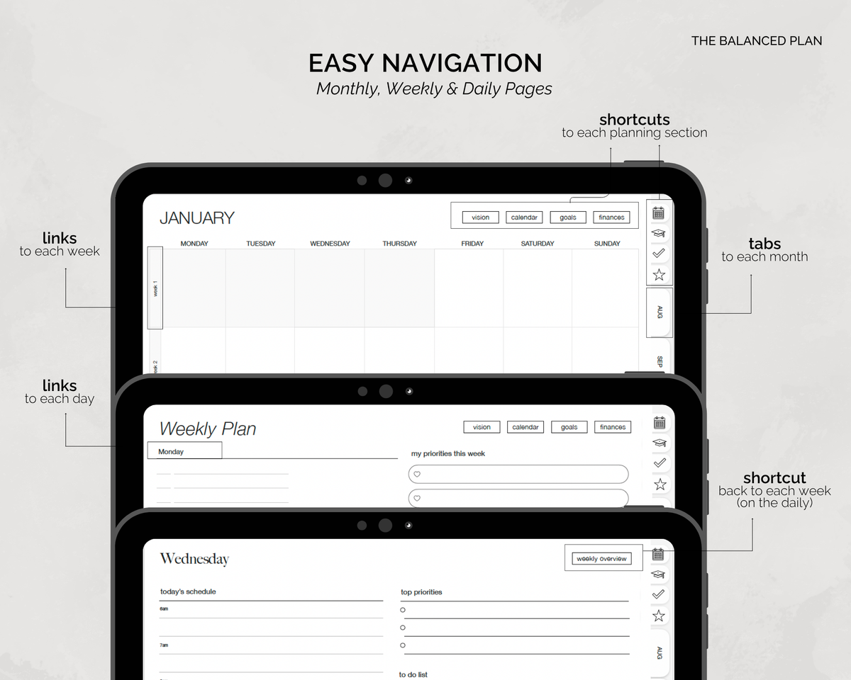 Undated Academic Planner