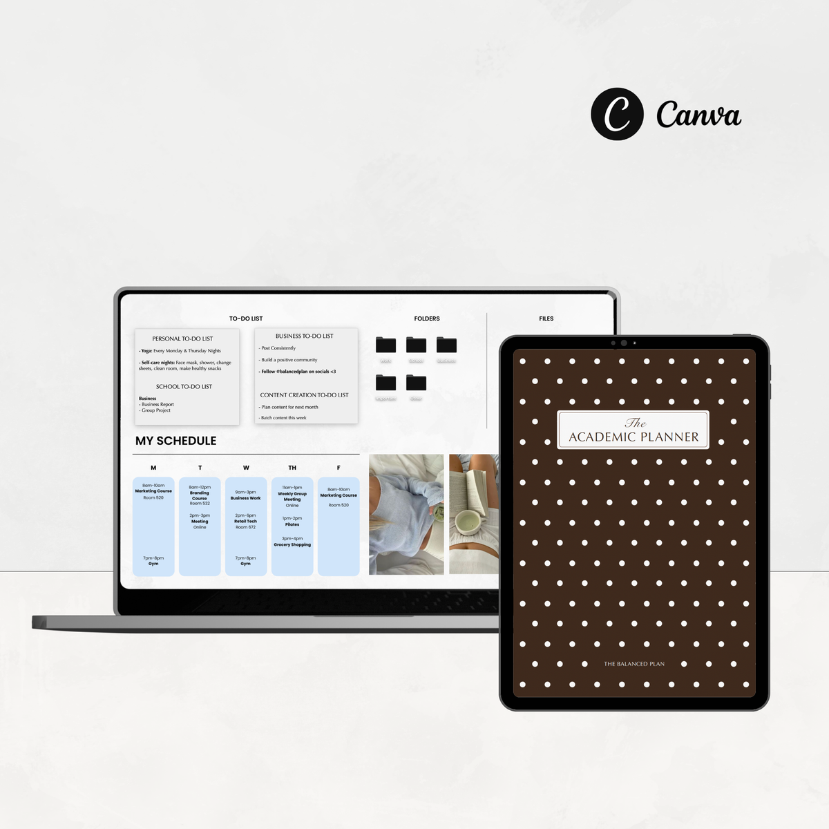 BUNDLE | 2026-2027 iPad Academic Planner + Desktop Wallpaper Organizer
