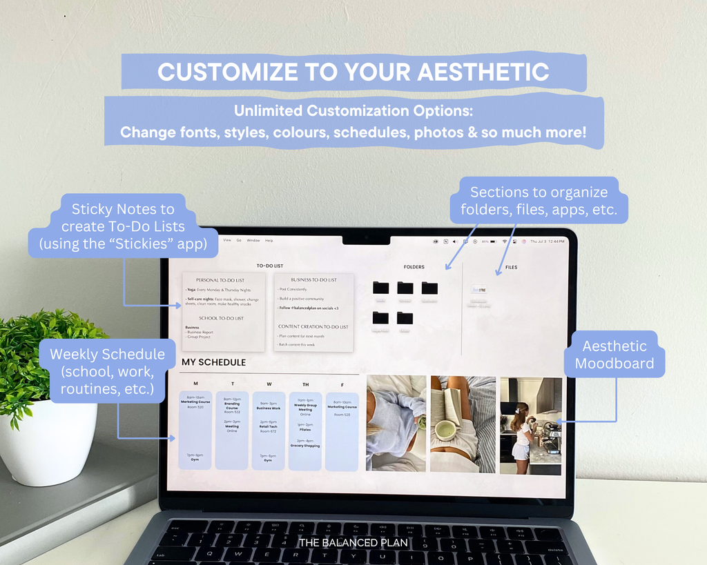 BUNDLE | Notion Student Planner + Desktop Wallpaper Organizer