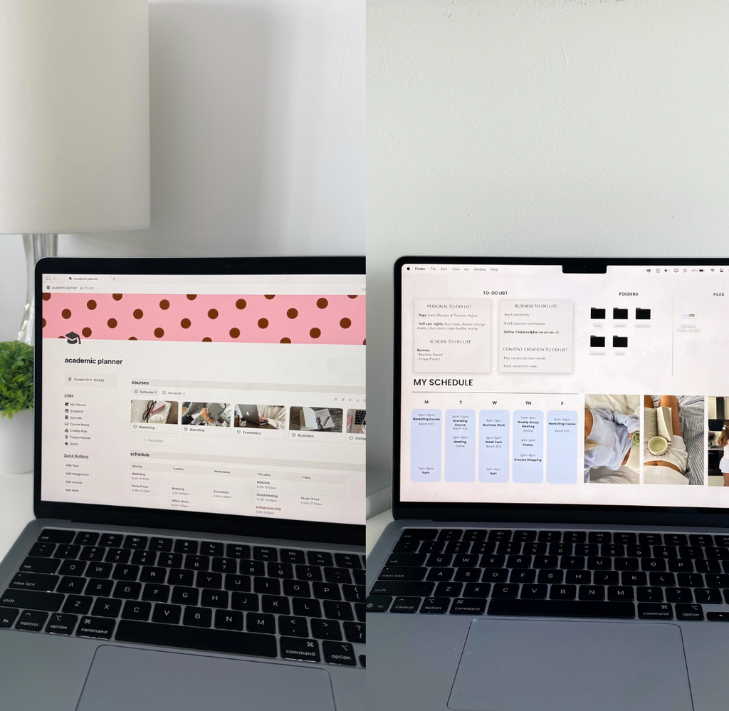 BUNDLE | Notion Student Planner + Desktop Wallpaper Organizer